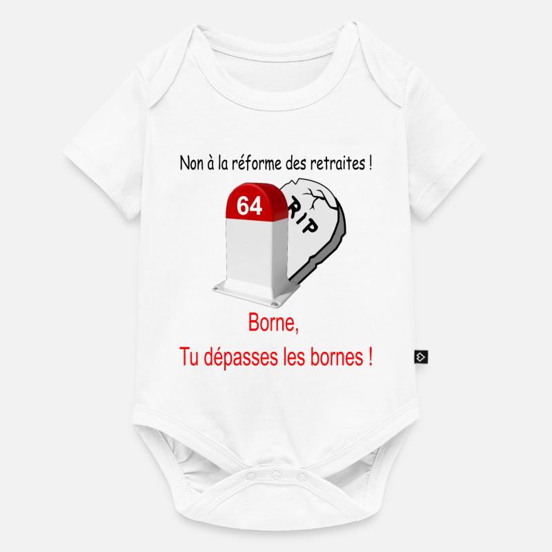 Non à la réforme des retraites - Body à manches courtes Premium Bébé - blanc