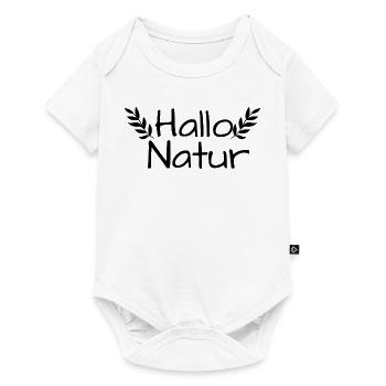 Hallo Natur, Frühlingsdesign, Frühlingsgruß - Baby Premium Kurzarmbody - Weiß - Vorne