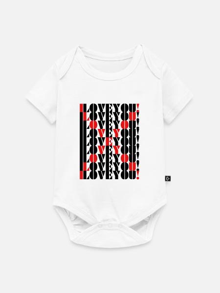 i love you - Baby Premium Kurzarmbody - Weiß