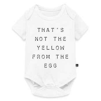T-Shirt "that’s not the yellow from the egg" - Baby Premium Kurzarmbody - Weiß - Vorne