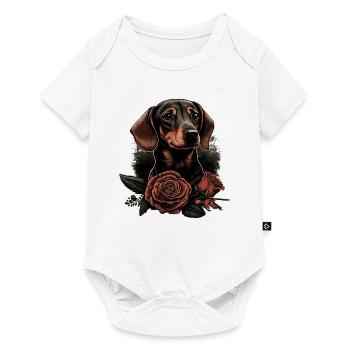 Dackelkunst - Baby Premium Kurzarmbody - Weiß - Vorne