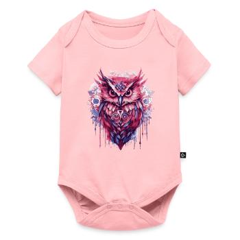 Art du hibou - Body à manches courtes Premium Bébé - rose - Devant