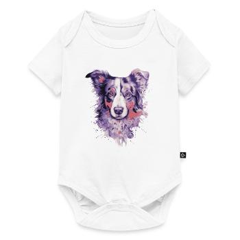 Border Collie - Baby Premium short-sleeve bodysuit - white - Front