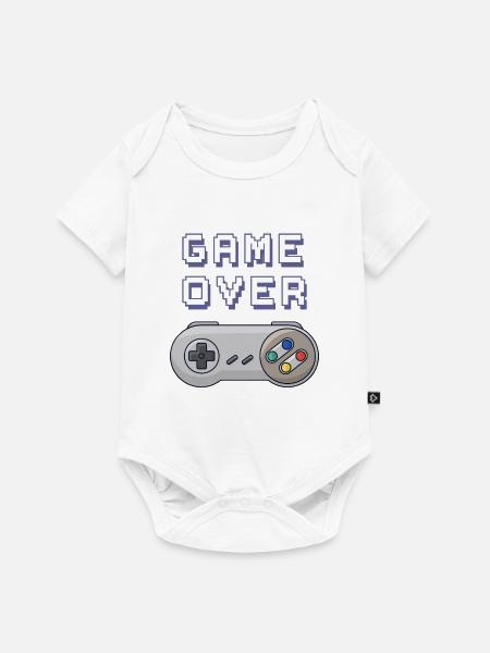 Game Over Retro-Gaming-Controller - Baby Premium Kurzarmbody - Weiß