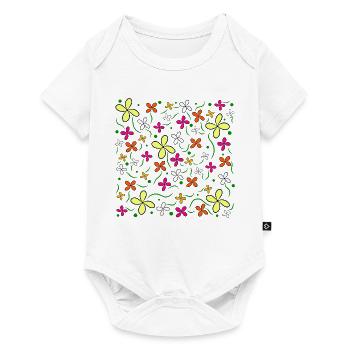 Flower meadow floral pattern flower tendril flower flower - Baby Premium short-sleeve bodysuit - white - Front
