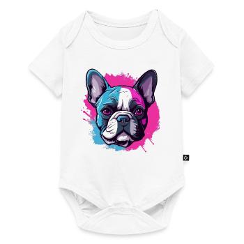 Bouledogue français coquin - Body à manches courtes Premium Bébé - blanc - Devant