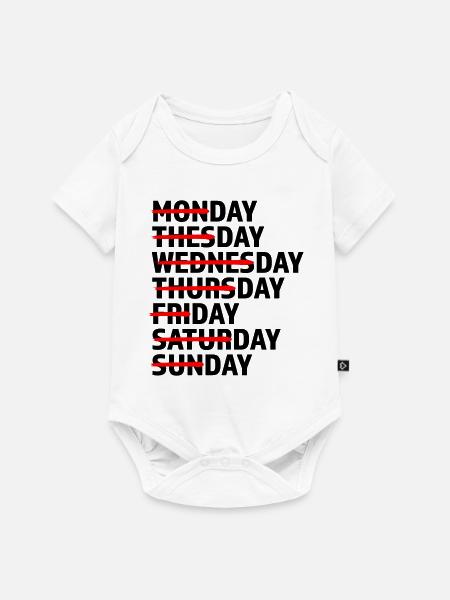 Every Day Day Day - Baby Premium Kurzarmbody - Weiß