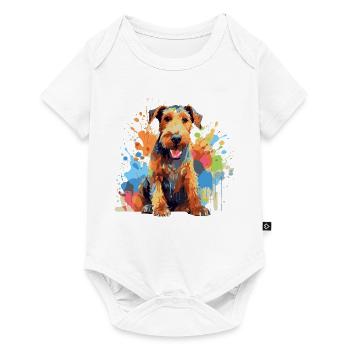 Drahthaar Foxterrier - Baby Premium Kurzarmbody - Weiß - Vorne