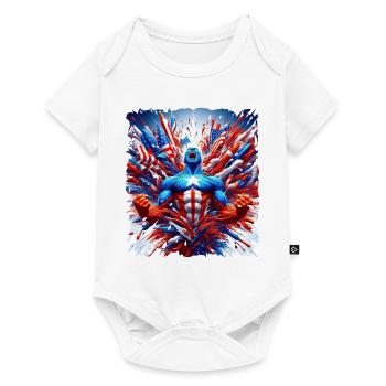 Alles Gute zum 4. Juli Patriot Geschenk USA Amerikanische Flagge - Baby Premium Kurzarmbody - Weiß - Vorne