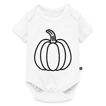 citrouille - Body à manches courtes Premium Bébé - blanc - Devant