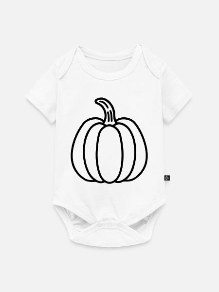 Kürbis - Baby Premium Kurzarmbody - Weiß