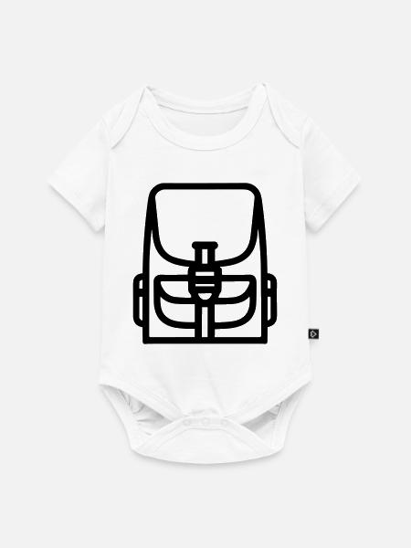 Rucksack - Baby Premium Kurzarmbody - Weiß