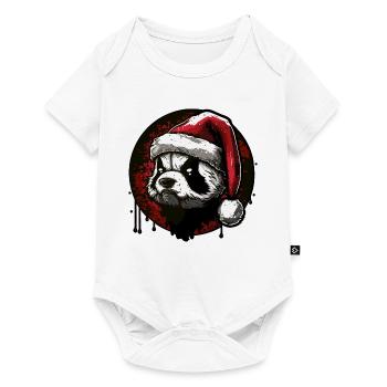 Panda de Noël - Body à manches courtes Premium Bébé - blanc - Devant