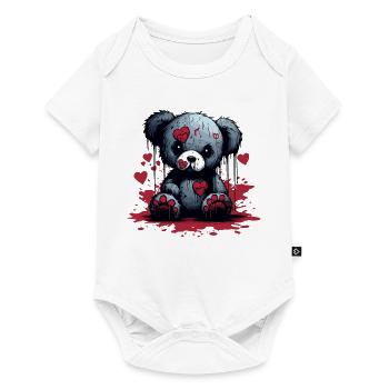 Ours en peluche effrayant mignon - Body à manches courtes Premium Bébé - blanc - Devant