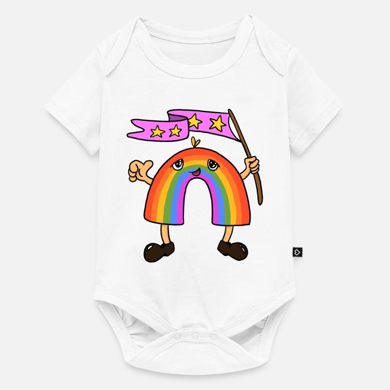 Rainbow - Baby Premium short-sleeve bodysuit - white