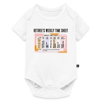 Daily Retiree Routine, Relaxed Retirement Schedule - Baby Premium short-sleeve bodysuit - white - Front