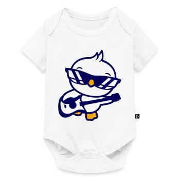 Chick Bird Duck Playing Guitar Music Guitarist - Baby Premium short-sleeve bodysuit - white - Front