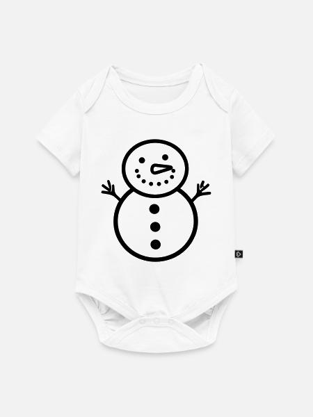 Schneemann - Baby Premium Kurzarmbody - Weiß