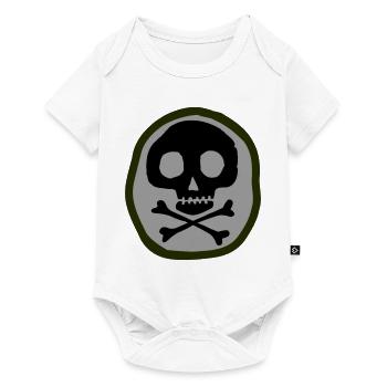 Crâne et os - Body à manches courtes Premium Bébé - blanc - Devant