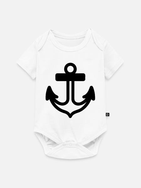 Anker - Baby Premium Kurzarmbody - Weiß
