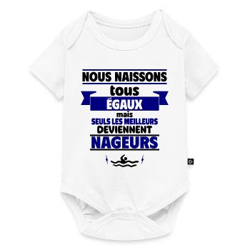 les meilleurs deviennent nageurs - Body à manches courtes Premium Bébé - blanc - Devant