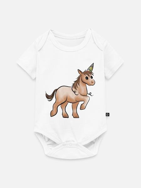 Pferdchen - Baby Premium Kurzarmbody - Weiß