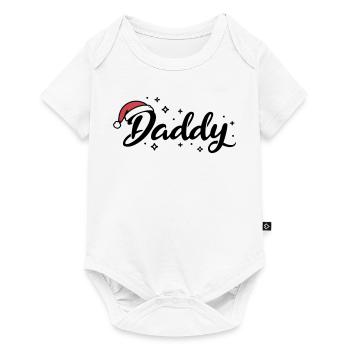 Père Noël Chapeau Papa Papa - Body à manches courtes Premium Bébé - blanc - Devant