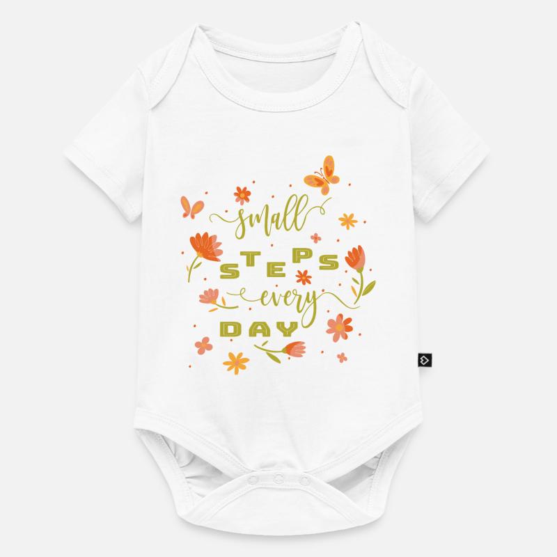 Small Steps Every Day - Self-Confidence Courage Power - Baby Premium short-sleeve bodysuit - white