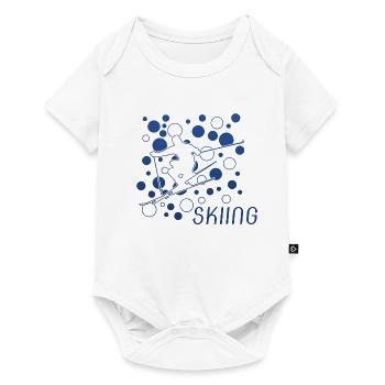Skiing Ski - Baby Premium Kurzarmbody - Weiß - Vorne