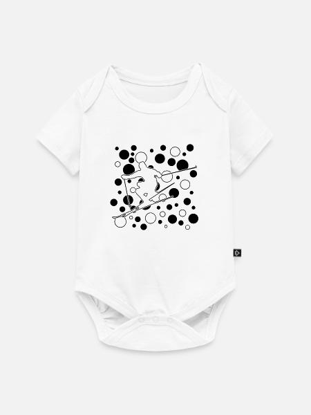 Skiing Ski - Baby Premium Kurzarmbody - Weiß