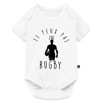 I can't, I have rugby. - Baby Premium short-sleeve bodysuit - white - Front