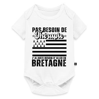 Pas Besoin De Thérapie Aller En Bretagne - Body à manches courtes Premium Bébé - blanc - Devant