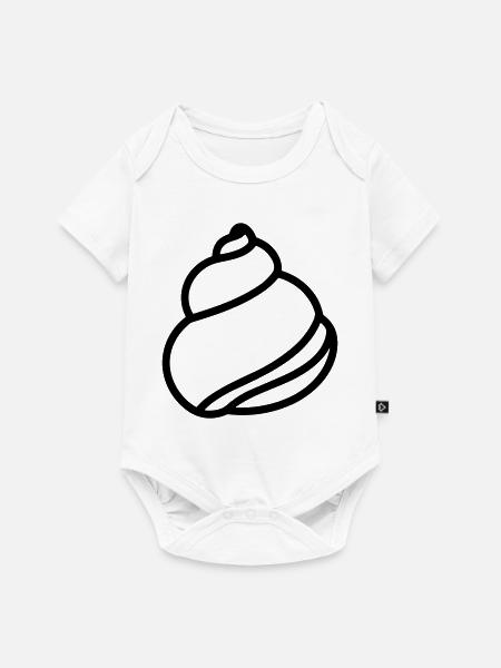 Muschel - Baby Premium Kurzarmbody - Weiß