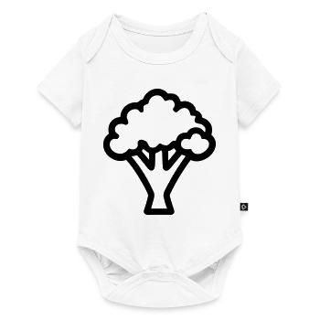 Brokkoli - Baby Premium Kurzarmbody - Weiß - Vorne