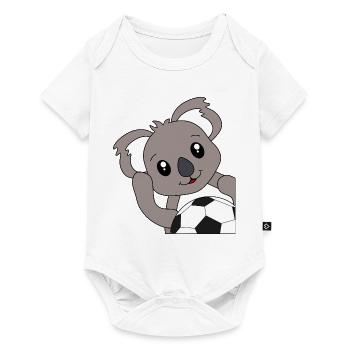Koala with Soccer Ball - Soccer Player Motif - Baby Premium short-sleeve bodysuit - white - Front