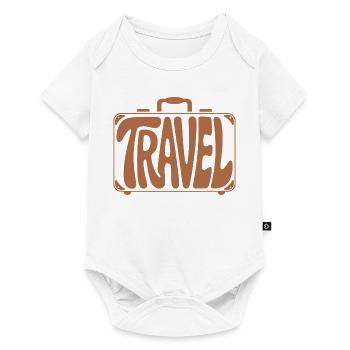 Reisen - Cooler Urlaubskoffer Piktogramm - Baby Premium Kurzarmbody - Weiß - Vorne