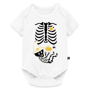 Maternity Skeleton Witch Hat - Baby Premium short-sleeve bodysuit - white - Front