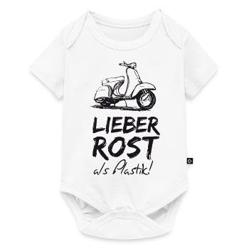 Chemise de scooter vintage pour hommes et femmes - Body à manches courtes Premium Bébé - blanc - Devant