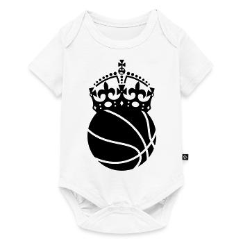 Basketball-König - Baby Premium Kurzarmbody - Weiß - Vorne