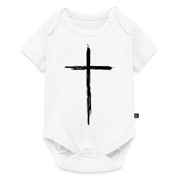 Croix - Jésus nous aime - Body à manches courtes Premium Bébé - blanc - Devant