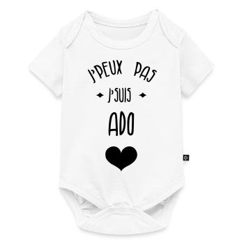 adolescent / enfant / ado / adolescente - Body à manches courtes Premium Bébé - blanc - Devant