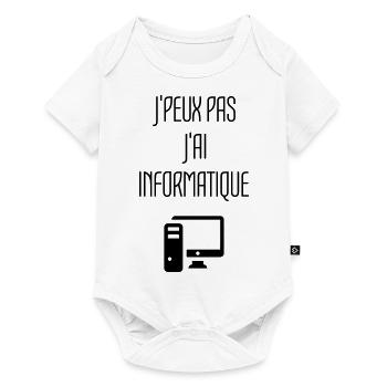informatique / informaticien / ordinateur / geek - Body à manches courtes Premium Bébé - blanc - Devant