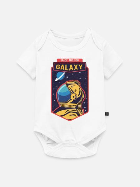Space Galaxy Grafik - Baby Premium Kurzarmbody - Weiß