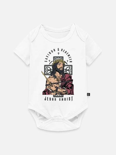 Jesus Christus - Baby Premium Kurzarmbody - Weiß