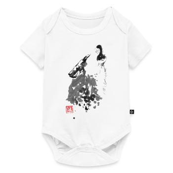 Wolf - Baby Premium Kurzarmbody - Weiß - Vorne
