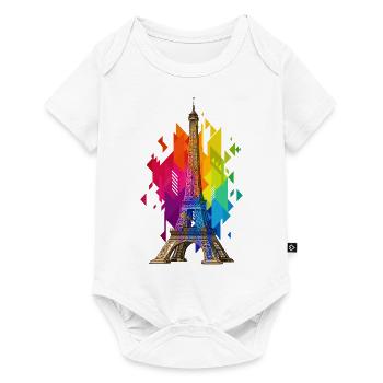 Paris Eiffel Tower France city skyline art - Baby Premium short-sleeve bodysuit - white - Front
