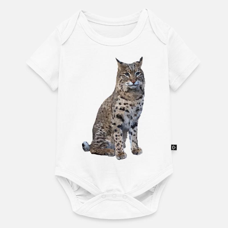 Luchs - Baby Premium Kurzarmbody - Weiß