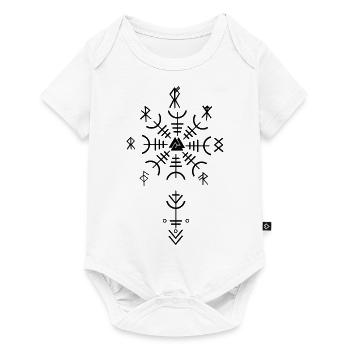 Boussole celtique Viking Vegvisir - Body à manches courtes Premium Bébé - blanc - Devant