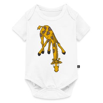Giraffe 2 - Baby Premium Kurzarmbody - Weiß - Vorne