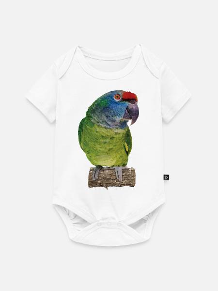 Die Rotrückenamazone - Baby Premium Kurzarmbody - Weiß